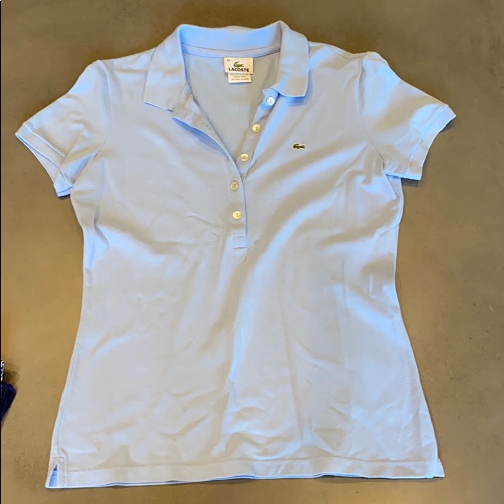 Lacoste Light Blue Short Sleeve Polo size 42/10